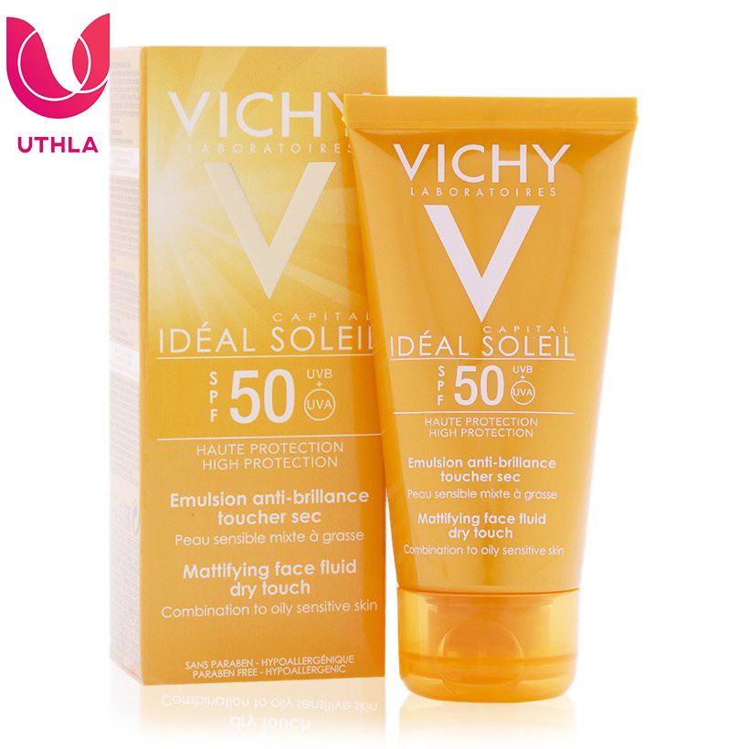 Mẫu mới Kem Chống Nắng Vichy Ideal Soleil Mattifying Dry Touch Face Fluid SPF 50