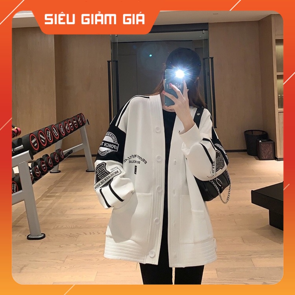 [Giá Sốc] Áo Cardigan, Áo Khoác Nữ Cúc Cài Dáng Rộng Logo BR CON