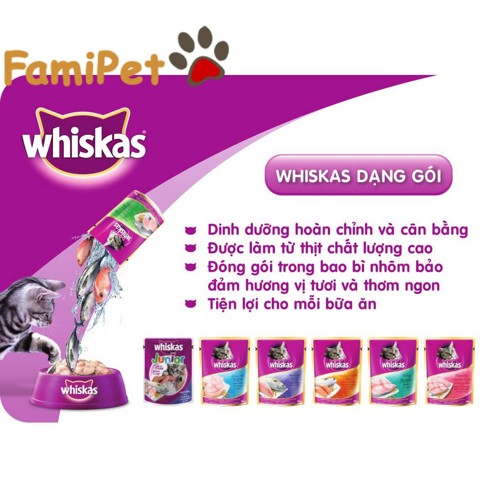 Hạt Thức Ăn Khô Cho Mèo Lớn Whiskas 1.2kg Đủ Mùi Vị