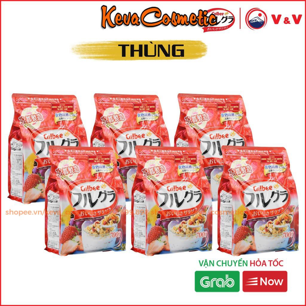 Thùng 6 gói ngũ cốc Calbee 800g ngũ cốc hoa quả Nhật