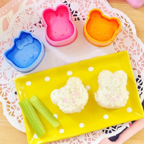 Set 3 Khuôn Ép Cơm Nhiều Hình Ngộ Nghĩnh Kích Thích Bé Ăn Ngon Miệng