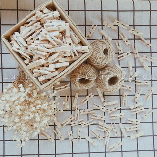 Set 10 kẹp gỗ kẹp ảnh 3,5x0,7cm
