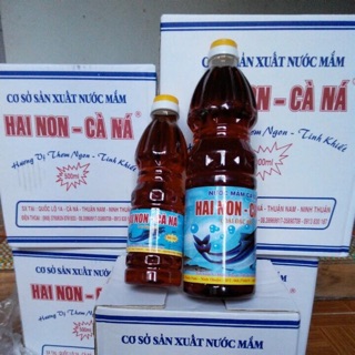 Nước mắm truyền thống HAI NON CÀ NÁ 30 độ đạm thùng 6 chai 500ml.