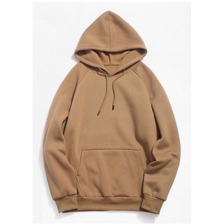 [HCM] Áo hoodie basic màu vàng bò (35-68kg, M L XL). hoodie trơn