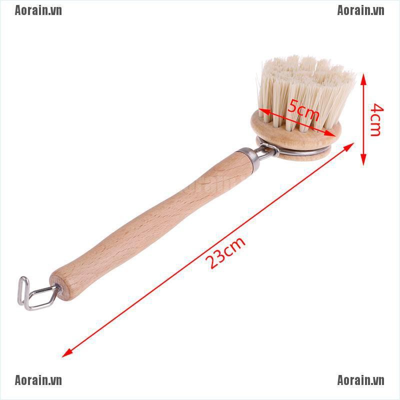 Bàn Chải Chà Nồi Cán Gỗ Tiện Lợi