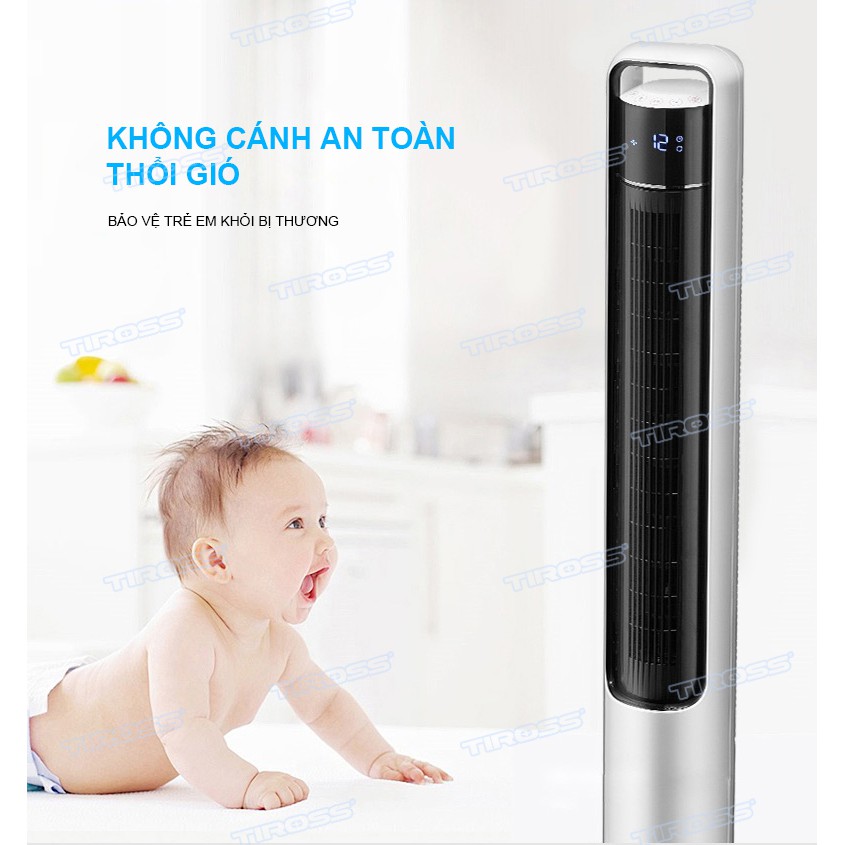 Quạt tháp có điều khiển Tiross TS9182, Hàng chính hãng, Bảo hành 12 tháng