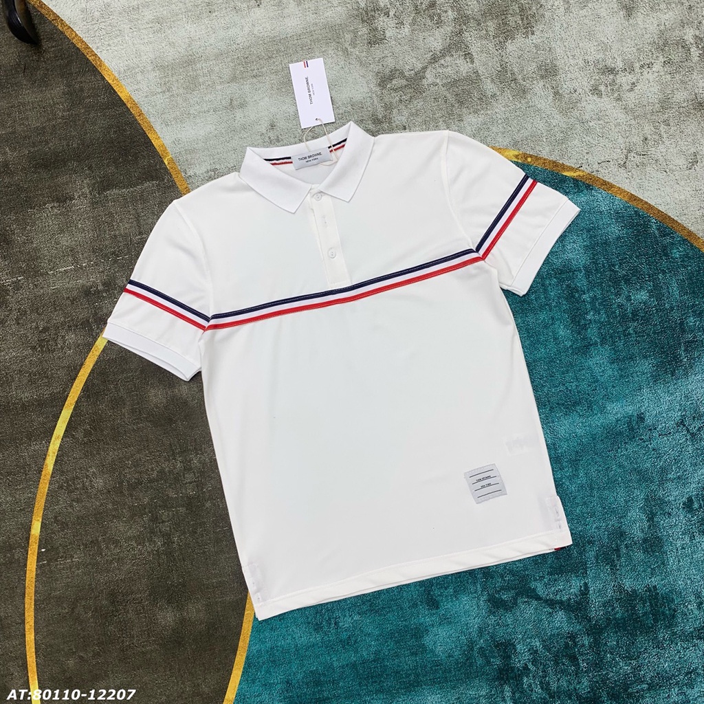 Áo polo THOM BROWNE  cao cấp cổ bẻ tay ngắn,hàng lịch lãm đẳng cấp giá siêu rẻ