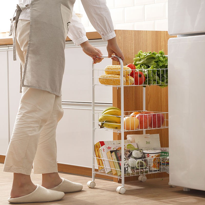 Kệ Bếp Kệ Sàn Nhiều Tầng Xe Đẩy Phòng Ngủ Ký Túc Xá Giá Sách Đựng Đồ Ăn Vặt Lưu Trữ