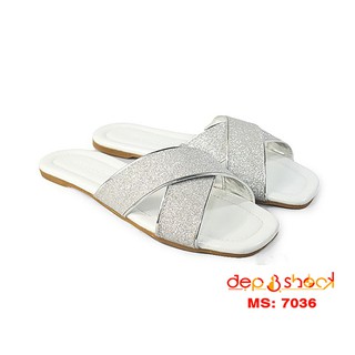 Dép quai chéo nữ kim tuyến nữ big size MS - 7036