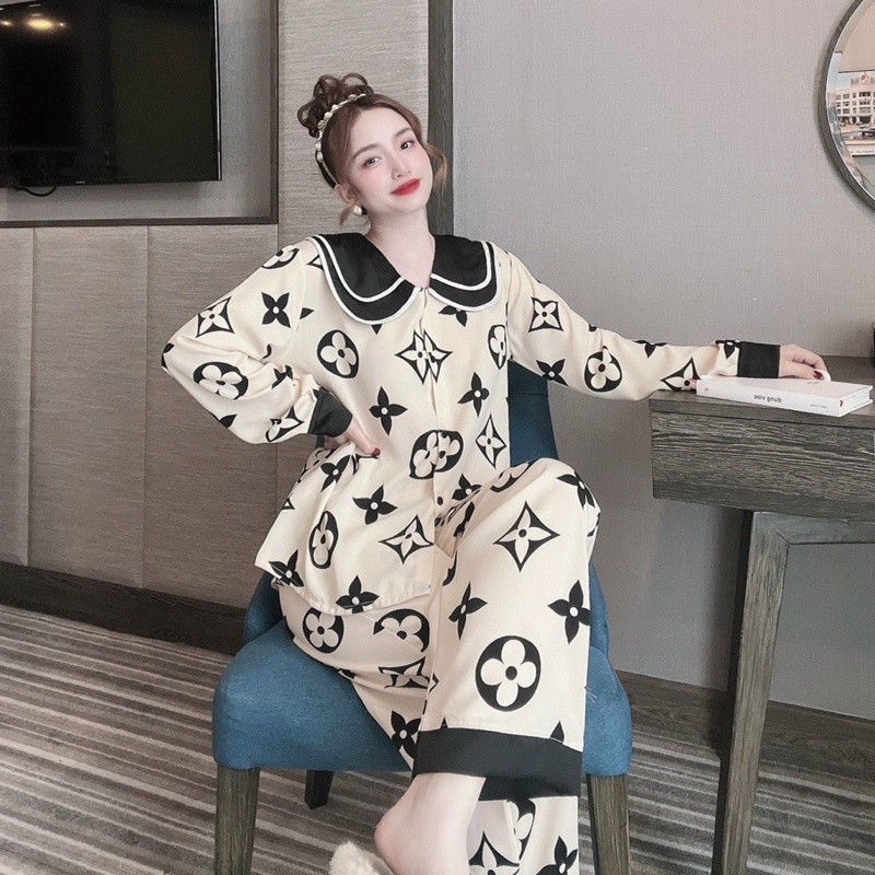 Đồ bộ nữ chất lụa cao cấp, Đồ ngủ pijama mặc nhà form rộng (50 - 110kg)