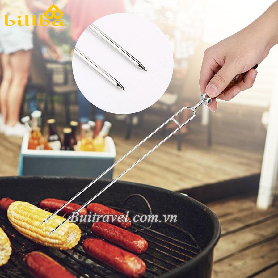 Bộ que xiên nướng thịt 7 món inox cao cấp kèm túi đựng dùng đi cắm trại dã ngoại ngoài trời- Billba Outdoors