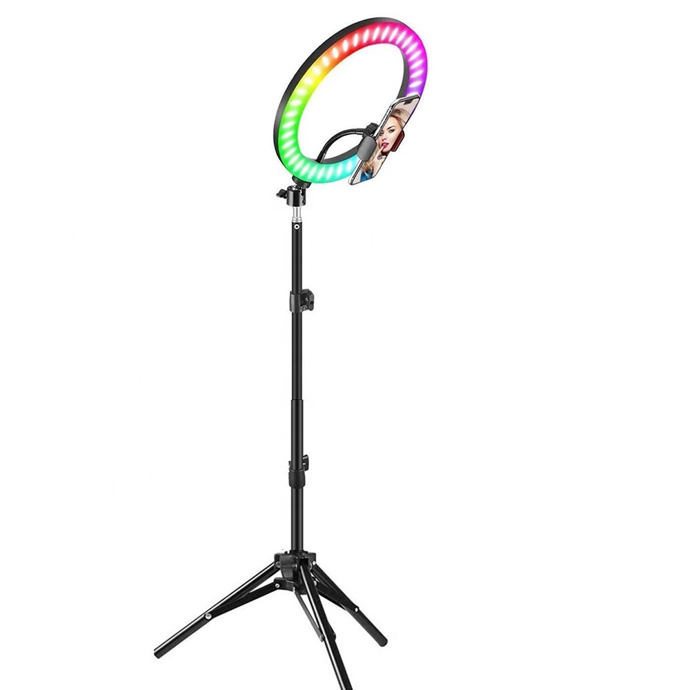 Đèn Livestream RGB 26cm LED nhiều máu bán hàng tiktok, chụp ảnh make up