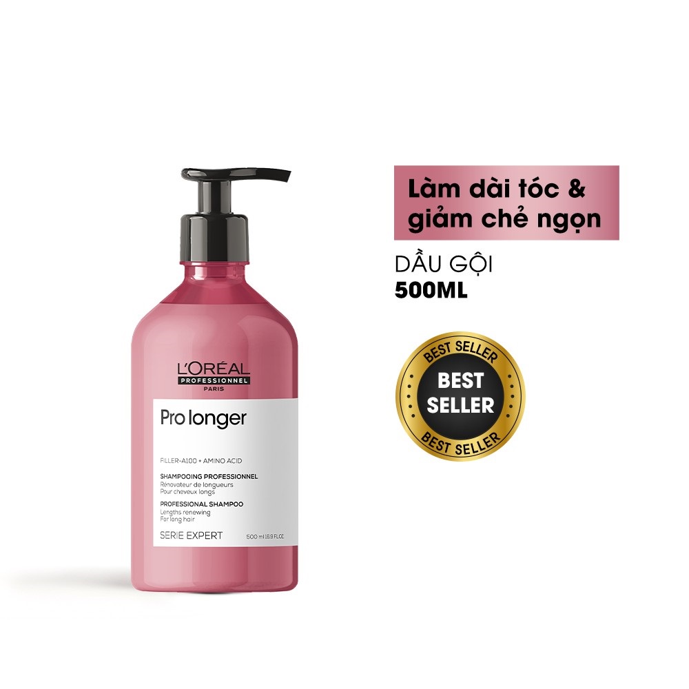 Dầu gội Loreal Pro Longer giảm gãy &amp; làm dài tóc 500ml (MP7811)