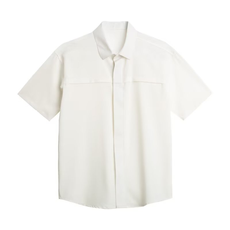 Áo Sơ Mi Lụa Lạnh Mỏng Nhẹ Tay Ngắn 2 Màu Sắc Thời Trang Mùa Hè Cho Nam Giới Có Size M-3XL