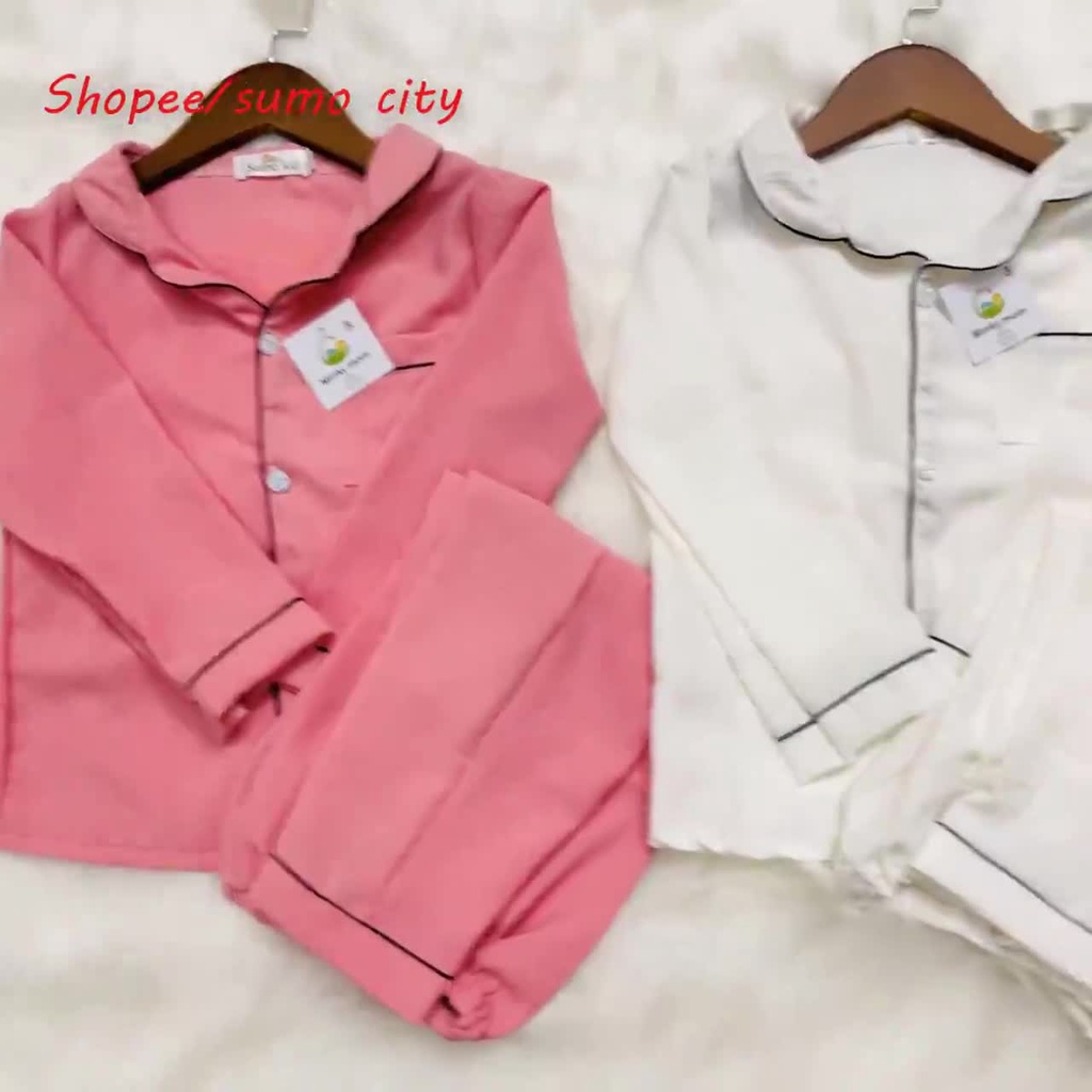 Bộ Pijama Chất Đũi Nhăn Dài Tay Cho Bé, Bộ Mặc Nhà Cực Xinh,Cute Cho Bé Từ 6-28kg - MooBaby Shop