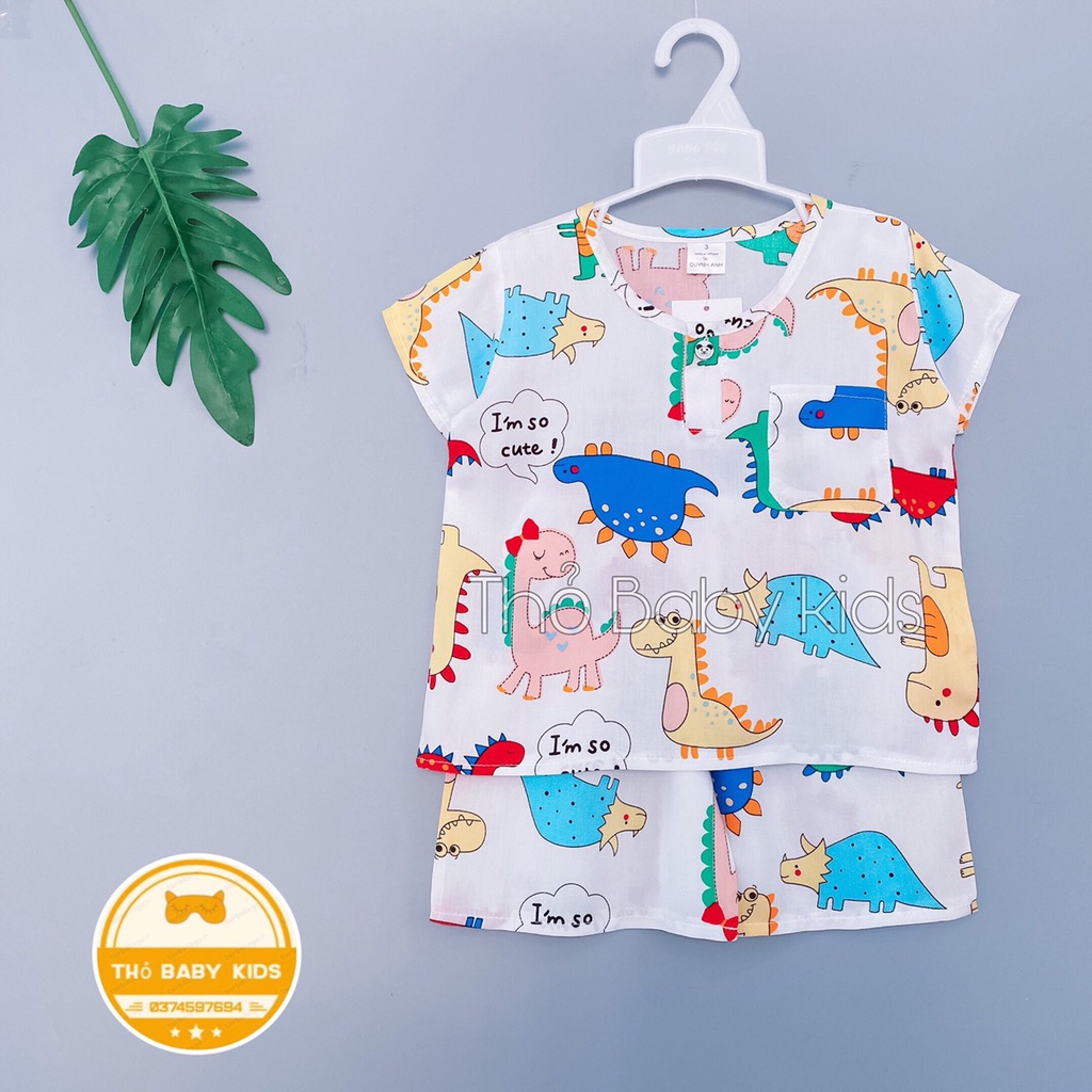bộ tole , lanh cộc tay cho bé trai , vải loại 1 mịn mát, thấm hút mồ hôi thỏ baby kids