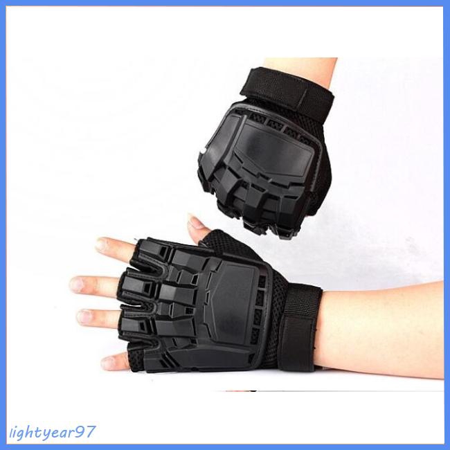 Military Airsoft Paintball Police Tactical Gloves Half Finger Protect Armed Gloves