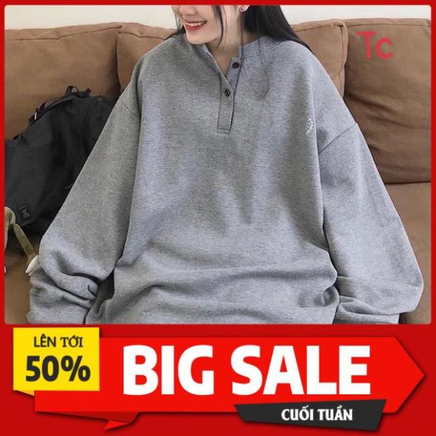 SALE Áo Khoác Hoodie Cổ Trụ In Chữ Ngực Tròn Tay Bồng Nữ Ulzzang
