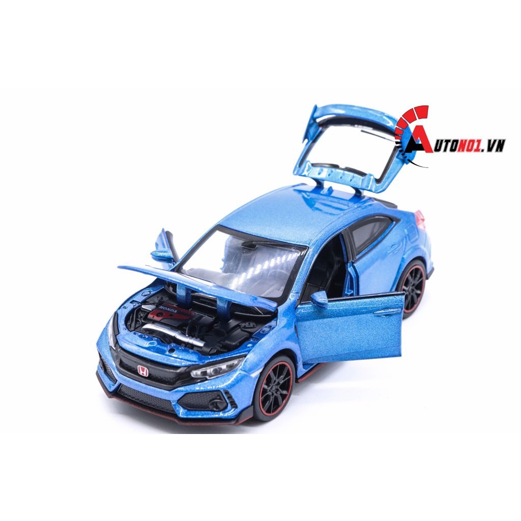 MÔ HÌNH XE HONDA CIVIC HATCHBACK TYPE R BLUE 1:32 MINIAUTO KHÔNG HỘP 5707