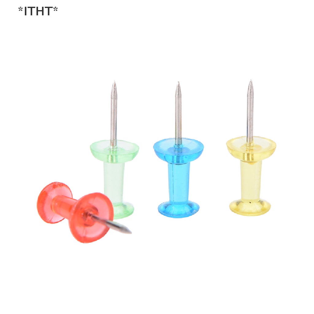 [ITHT] 100 Cái Bảng Ghim Bấm Nhiều Màu Sắc Trong Suốt Trang Trí Văn Phòng [Hot