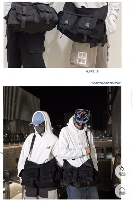 Túi chéo 4 hộp ulzzang unisex siêu chất hiphop