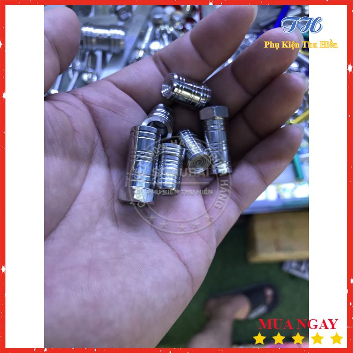 Ốc Salaya Gắn Van vòi Xe máy  , chân van inox 304 hình trụ chân bu lông và chân tròn ( 1 cặp )