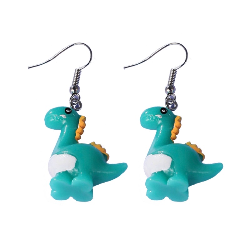 Flgo Bông Tai Dáng Dài Mặt Hình Cá Sấu / Khủng Long / Chim Hồng Hạc Độc Đáo