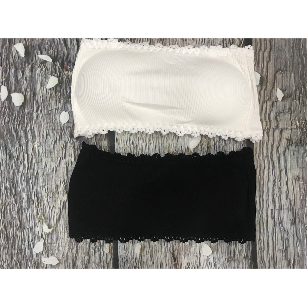 Áo lót bra viền hoa ren cup ngang ngực, bralette cotton co dãn tốt, Leblur | BigBuy360 - bigbuy360.vn