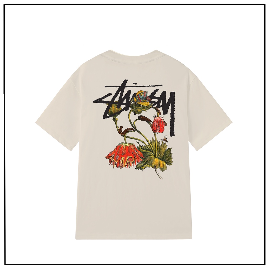 ÁO THUN UNISEX STUSSY COTTON 100% WITHERED FLOWER TEE