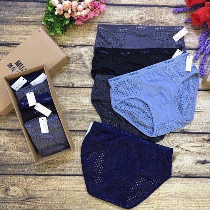 Chuyên sỉ hộp 5 quần thông hơi Nhật Bản( loại tam giác) mềm co giãn tốt cạp nhỏ thoáng nhẹ