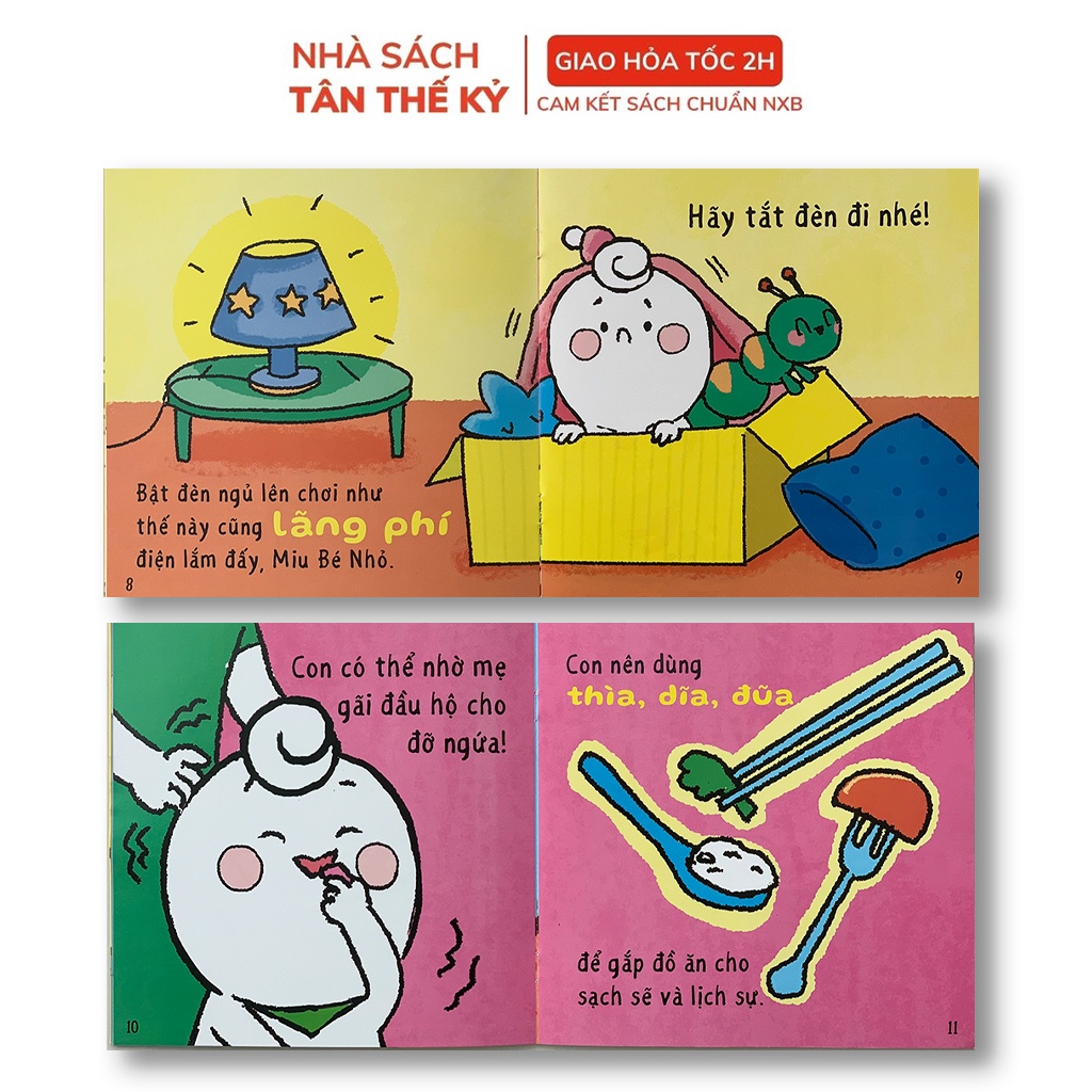 Sách - Ehon Kỹ năng sống - Miu bé nhỏ  dành cho trẻ từ từ 1-6 tuổi - Bộ 8 cuốn