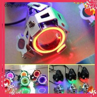 Đèn led trợ sáng cho xe máy xe đạp điênn U7 có công tắc