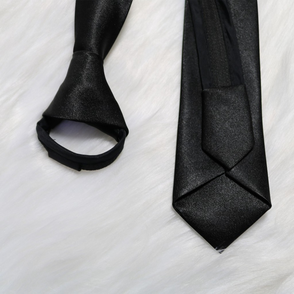 Cà vạt nam đen KING caravat thắt sẵt cavat bản nhỏ 5cm ( C0156 )