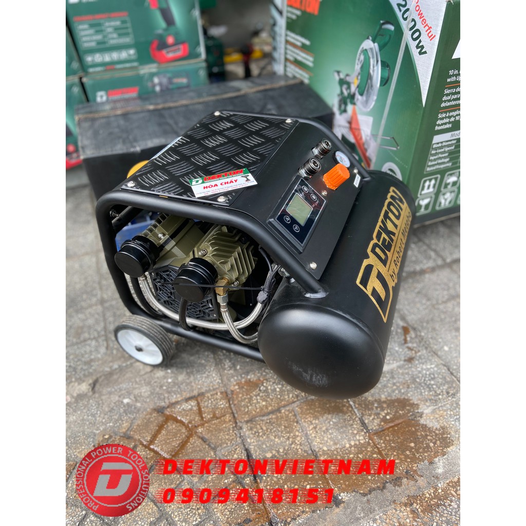 Nén Khí Dekton DK990K - Motor Brushless Không Dầu Khí Sạch - Chạy 2 Cấp Tua - 4Piston Hơi Siêu Nhanh/Thiết Kế Đỉnh Cao
