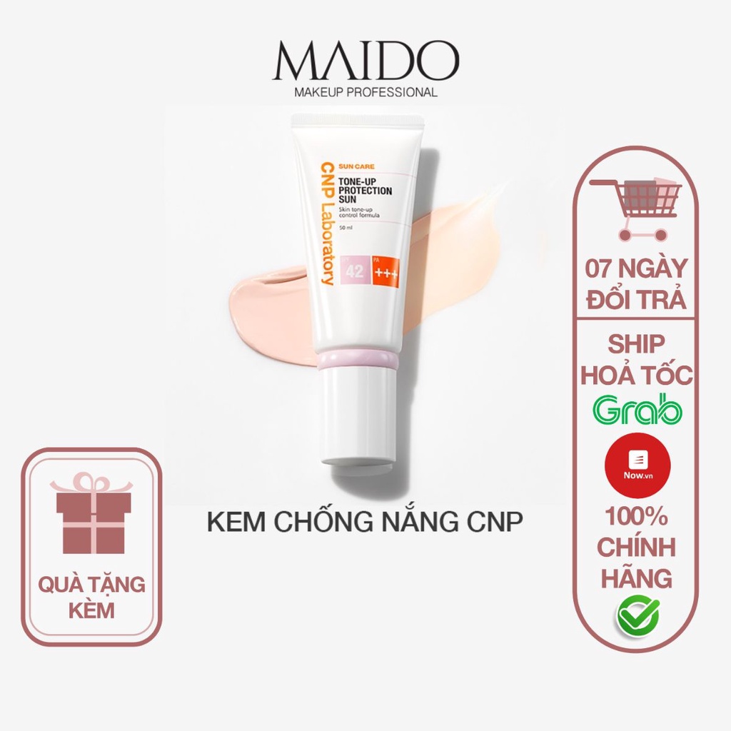 Kem chống nắng vật lý CNP LABORATORY nâng tone da Spf42 Pa +++ cao cấp S015 MAIDO cosmetics