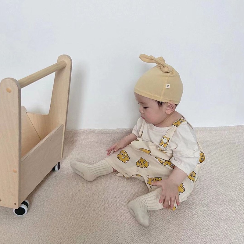 Mũ Cotton Mềm Mại Màu Trơn Thắt Nút Có 12 Màu Lựa Chọn Cho Bé