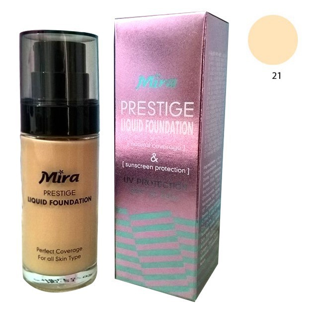 Kem nền Mira Liquid Foundation 35ml SPF30 - Hàng chính hãng ( chống nắng , dưỡng ẩm , bảo vệ da chuyên nghiệp )