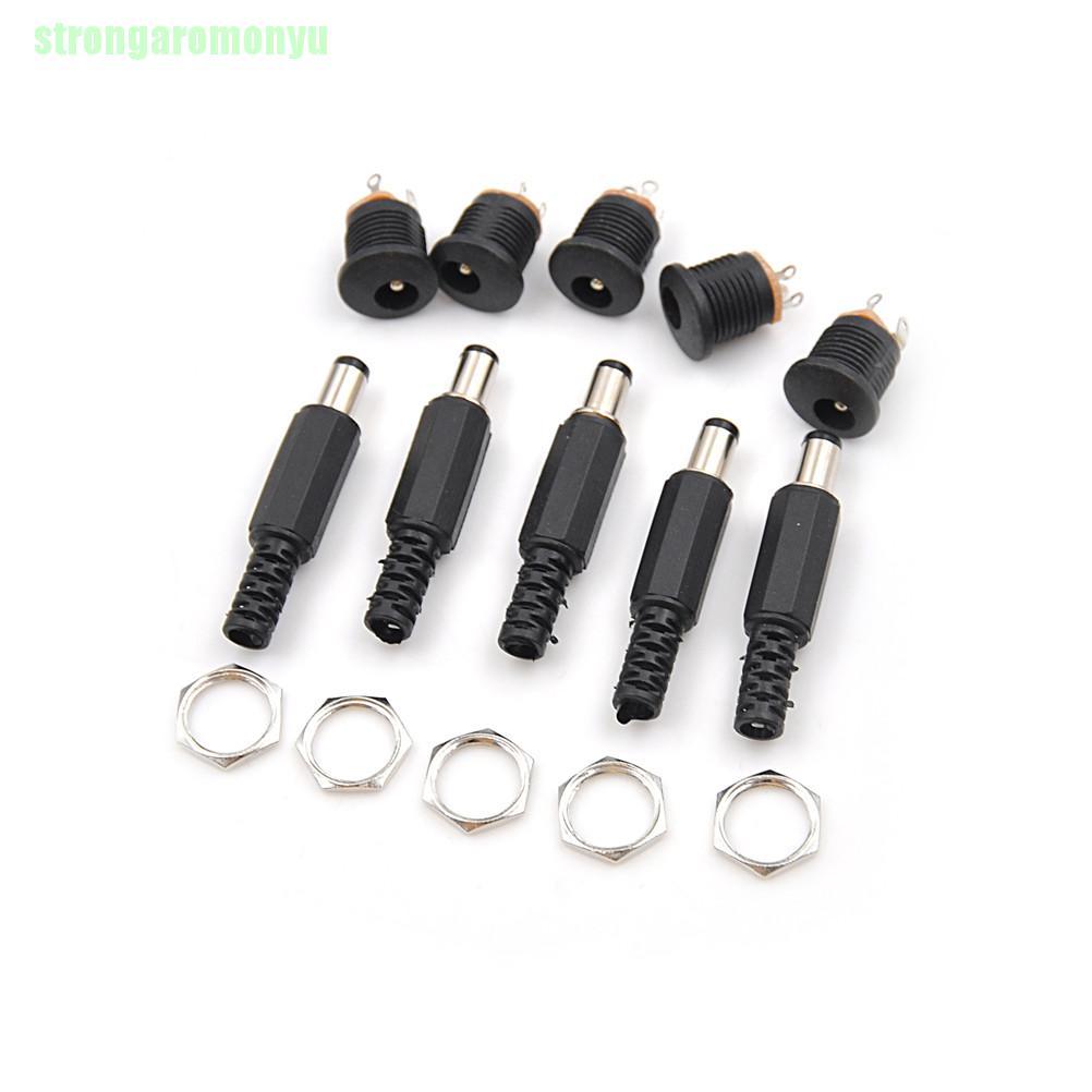 Set 10 Đầu Nối Phích Cắm Female + Male 5.5 * 2.5 mm