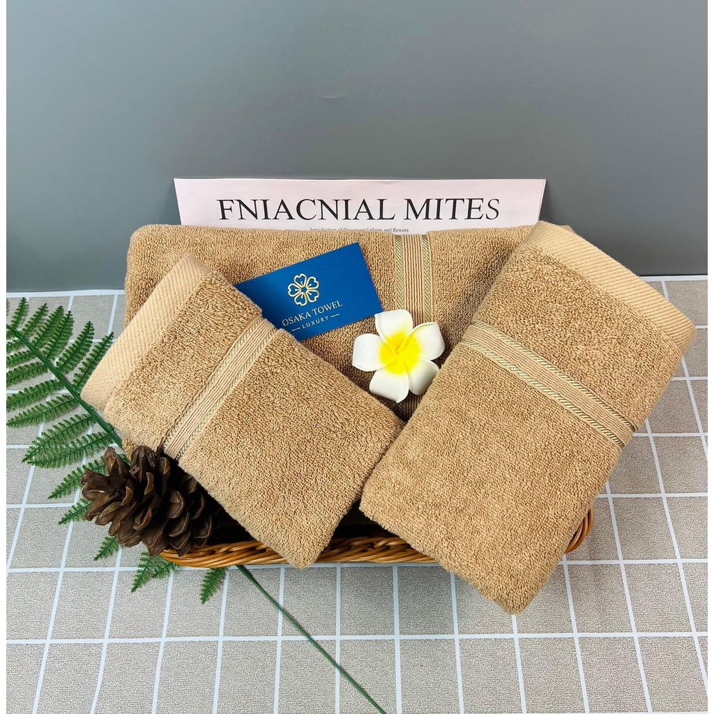 Khăn mặt SET 30x50cm với sợi bông cotton dày thấm hút tốt, không ra màu, không đổ lông