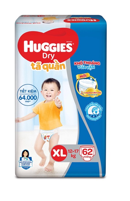 Tã quần Huggies Pant Super Jumbo M74/L68/XL62/XXL56