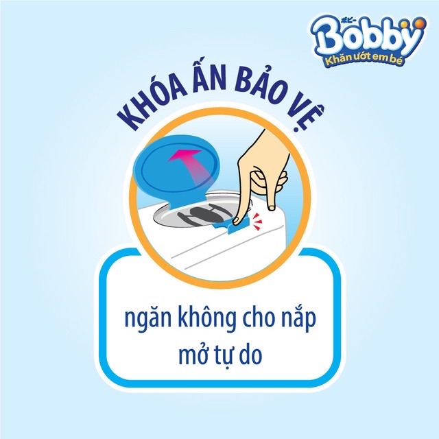 <Giảm giá> Khăn ướt trẻ em Bobby chính hãng Unicharm- Hương thơm nhẹ