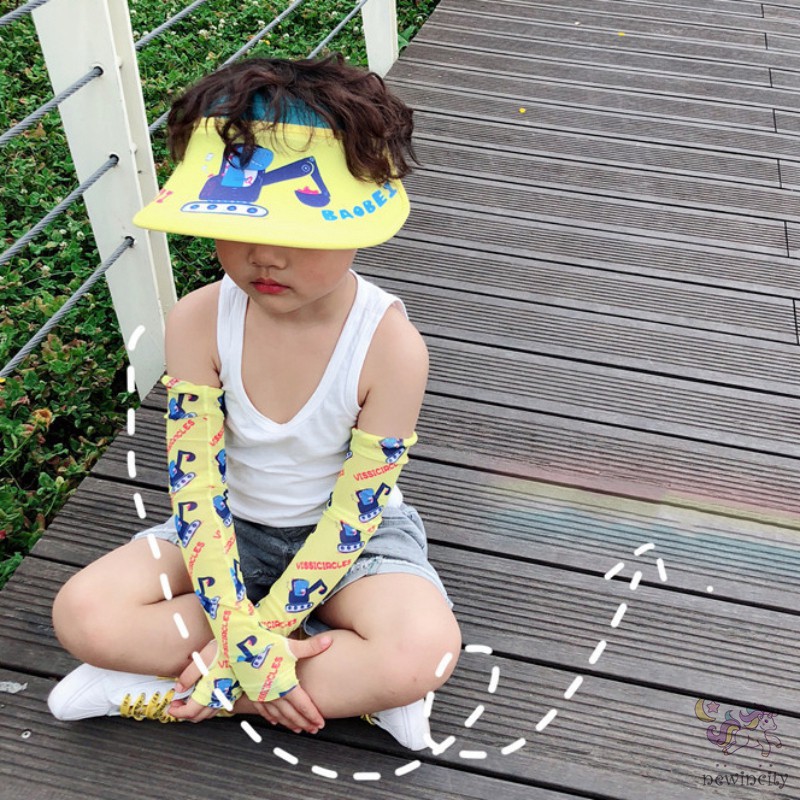 Mũ Che Nắng Chống Tia Uv Họa Tiết Hoạt Hình Phong Cách Hàn Quốc Thời Trang Mùa Hè Cho Bé