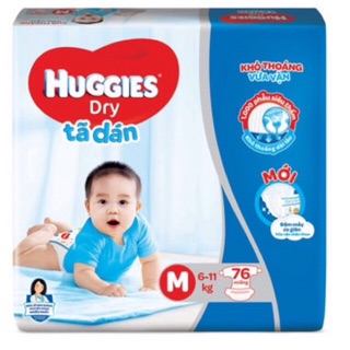 Tã dán huggies m76/l68/xl62