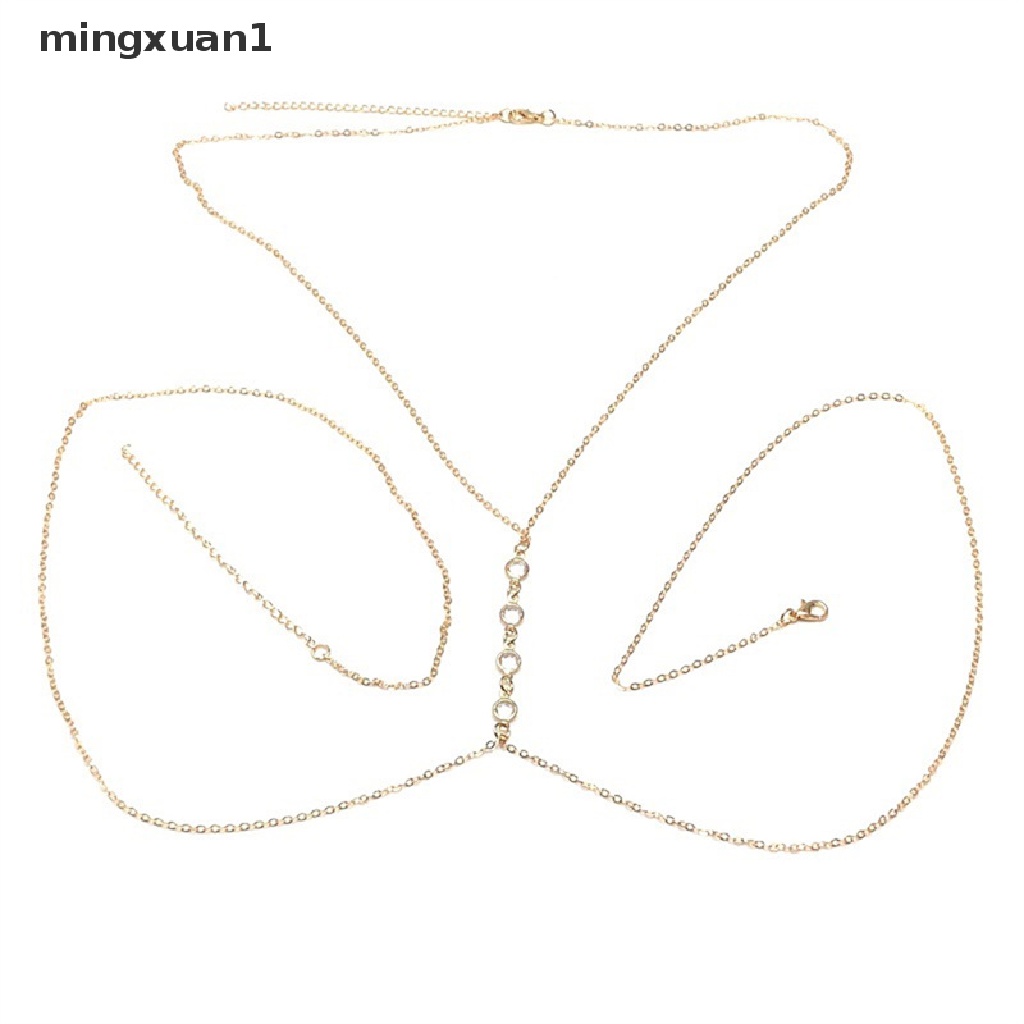Dây đeo cơ thể đính đá rhinestone / sequin đơn giản thời trang bãi biển