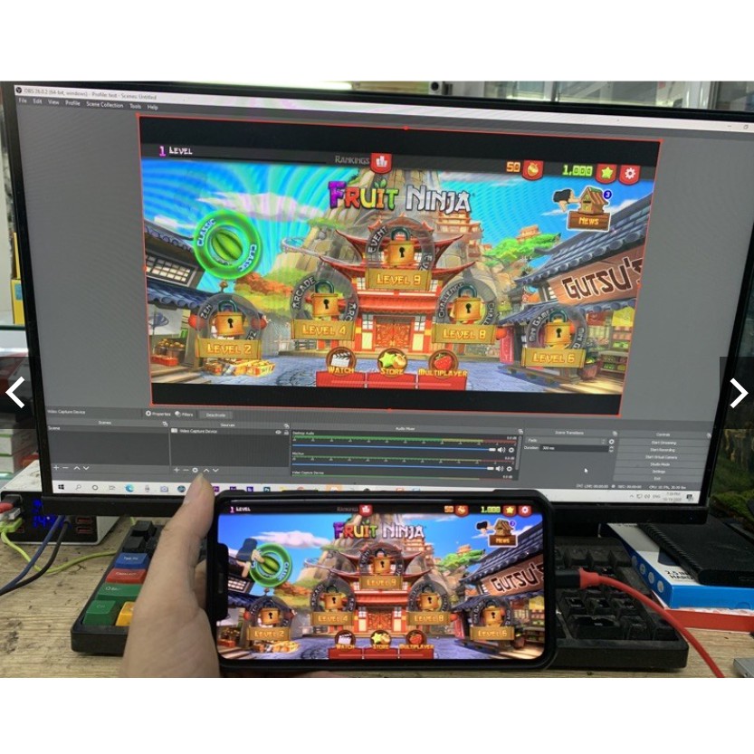 Bộ Thiết Bị Live Stream Dành Cho Điện Thoại | USB Video Capture Card | HDMI to USB 3.0