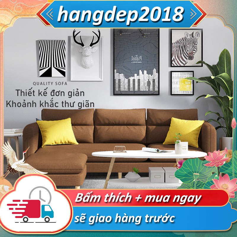 FU440 - Sofa sang trọng nhẹ Bắc Âu giường sofa hai người ba người đơn giản phòng khách