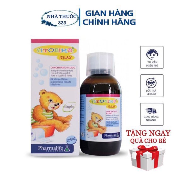 Isilax Bimbi Hỗ trợ giảm táo bón cho bé - của Fitobimbi - Nhập khẩu chính hãng từ Ý