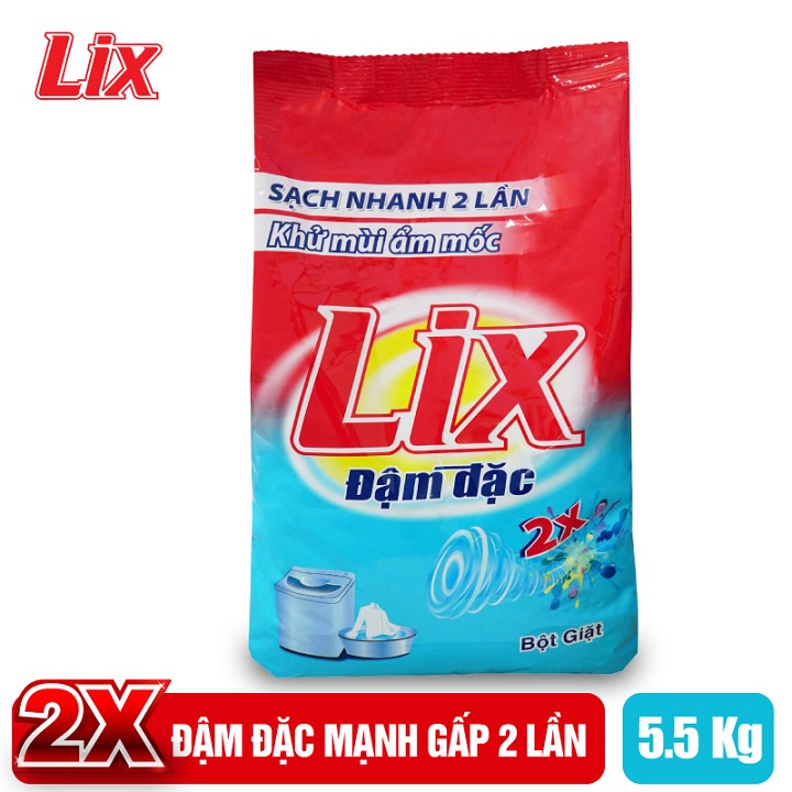 Bột giặt Lix Extra đậm đặc 5.5Kg (ED550)