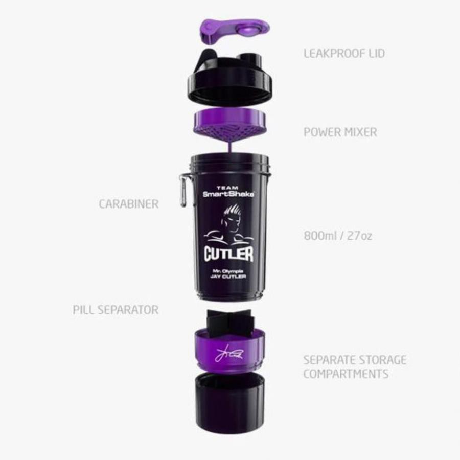 Bình lắc tập Gym Shaker Jay Cutler 3 ngăn - Nhựa Cao cấp