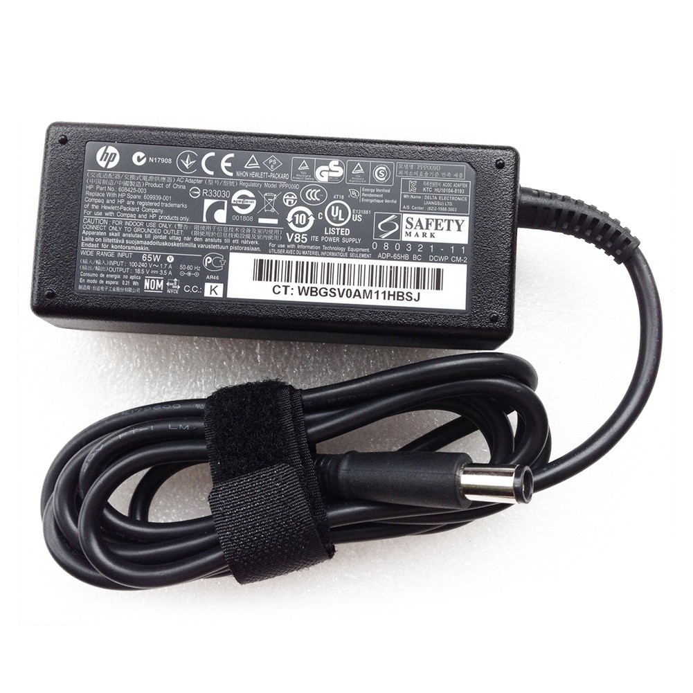 Bộ sạc pin ZIN cho Laptop HP 18.5V 65W 90W đầu kim lớn (Kích thước đầu cắm 7.4x5.0mm)